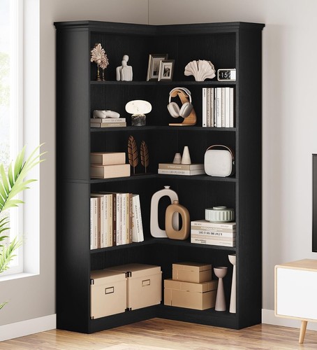 Corner bookshelf bookcase tall - bookcase,